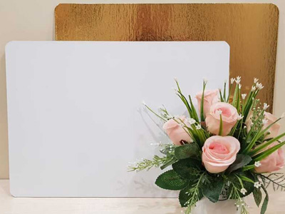 Подложка 200*200 мм. Золото/жемчуг 3,2 мм.